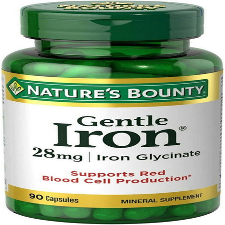 Nature'S Bounty Gentle Iron 28 Mg 90 Capsules (Pack of 3)