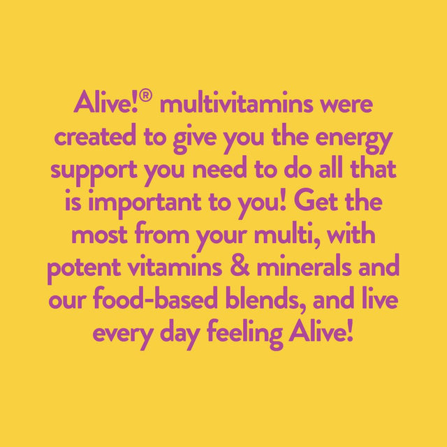 Alive! Women’S Energy Complete Multivitamin, High Potency B-Vitamins, 50 Tablets