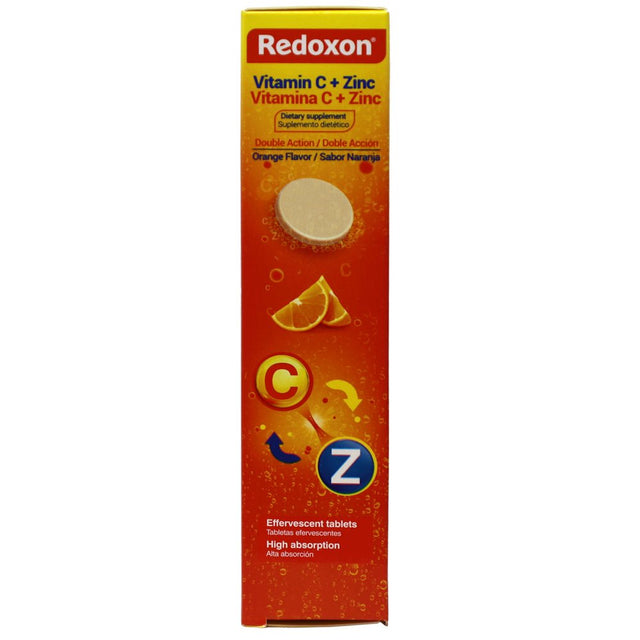 Redoxon Vitamin C & Zinc Effervescent Tablets to Help Strengthen Immune System, Unisex, 20 Count