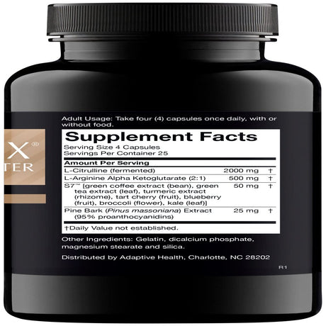 Nugenix Nitric Oxide Booster Supplement - L-Arginine, L-Citrulline, Pine Bark Extract - Vasodilator - 100 Capsules