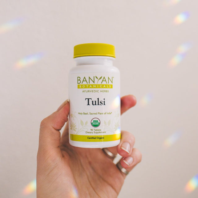 Banyan Botanicals Organic Tulsi, Holy Basil Tablets 90 Ct - Adaptogen Supplement Promotes Optimal Function of the Lungs, Heart, & Digestion. Supports Stress Relief and Healthy Inflammatory Response**