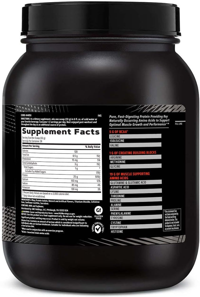 GNC AMP Pure Isolate Whey Protein - Vanilla Custard