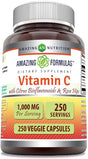 Amazing Formulas Vitamin C (Ascorbic Acid) - 1000Mg with Rose Hips & Citrus Bioflavonoids 250 Veggie Capsules - Non-Gmo, Gluten Free