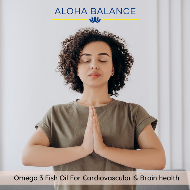 Fish Oil - Omega 3 with Lemon Flavor - High EPA & DHA Content by Aloha Balance