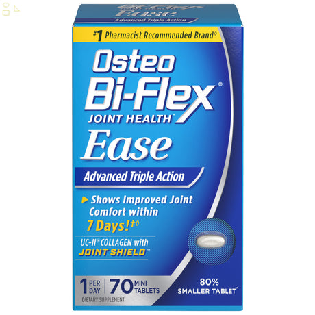 Osteo Bi-Flex Ease with UC-II Collagen, 70 Tablets with D3 & Boswellia Serrata Extract Joint Shield