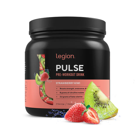 Legion Pulse Pre Workout with Caffeine for Energy, Strawberry Kiwi, 20 Servings