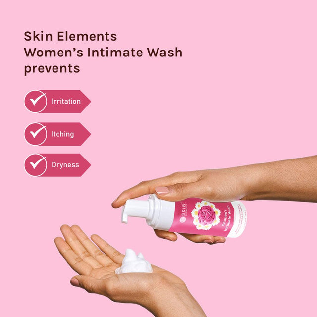 Skin Elements Intimate Wash for Women (4.05 Fl. Oz.) | Foaming Vaginal Wash | Restores the Ph Balance | Prevents Odor, Dryness & Itching