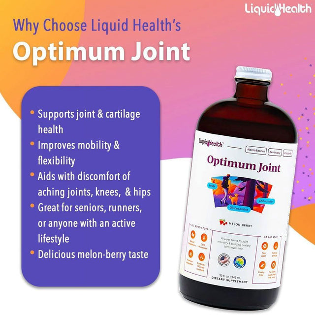 LIQUIDHEALTH Optimum Joint Support Supplement with Glucosamine & Chondroitin, 32 Fl Oz