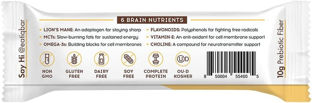 IQBAR Brain and Body Keto Protein Bars - Peanut Butter Chip Keto Bars - 4 Count Energy Bars - Low Carb Protein Bars - High Fiber Vegan Bars and Low Sugar Meal Replacement Bars - Vegan Snack