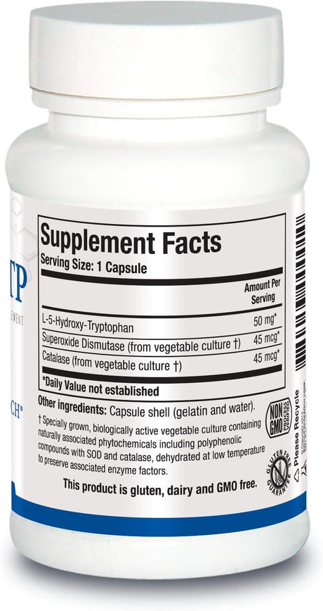 BIOTICS Research 5HTP 50Mg 5HTP Brain Health Promotes Calm Relaxed Mood Overall Sense of Well Being. Serotonin Production. 150 Capsules