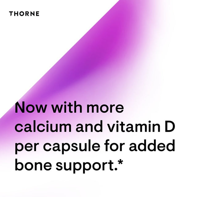 Thorne Advanced Bone Support‡, (Formerly Oscap), Bone Health Supplement with Calcium and Vitamin D, 120 Capsules