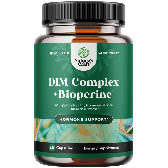 Extra Strength Diindolylmethane DIM Supplement - 300Mg per Serving DIM Complex Men and Womens Hormone Balance Supplement with DIM SGS and Calcium D-Glucarate - Herbal DIM Supplement 30 Servings