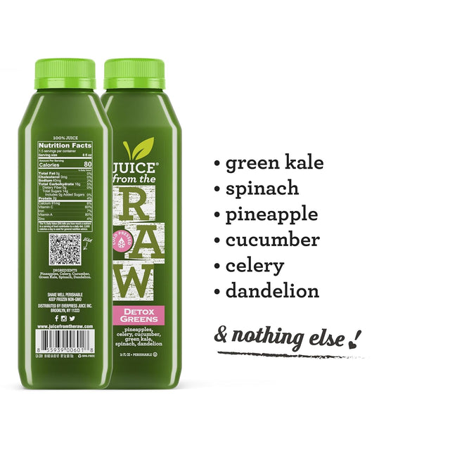 3-Day Cleanse with Cashew Coffee Milk and Probiotics by Juice from the RAW® - 100% Raw Cold-Pressed Juices (18 Total 12 Oz. Bottles)