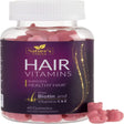 Hair Vitamins Gummies with Biotin 5000 Mcg Vitamin E & C Support Hair Growth Gummy, Premium Vegetarian Non-Gmo, for Stronger, Beautiful Hair, Skin & Nails, Biotin Gummies Supplement - 60 Gummy Bears