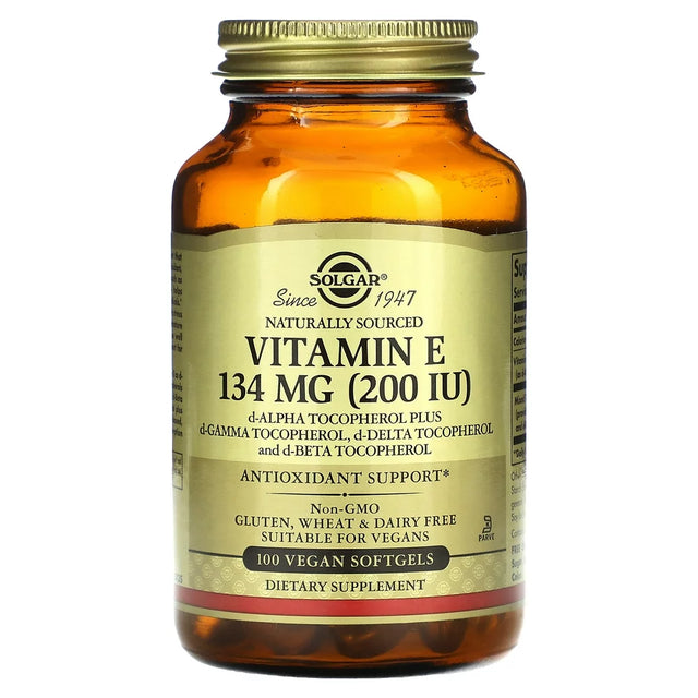 Solgar - Vitamin E D Alpha Tocopherol 200 IU - 100 Vegetarian Softgels