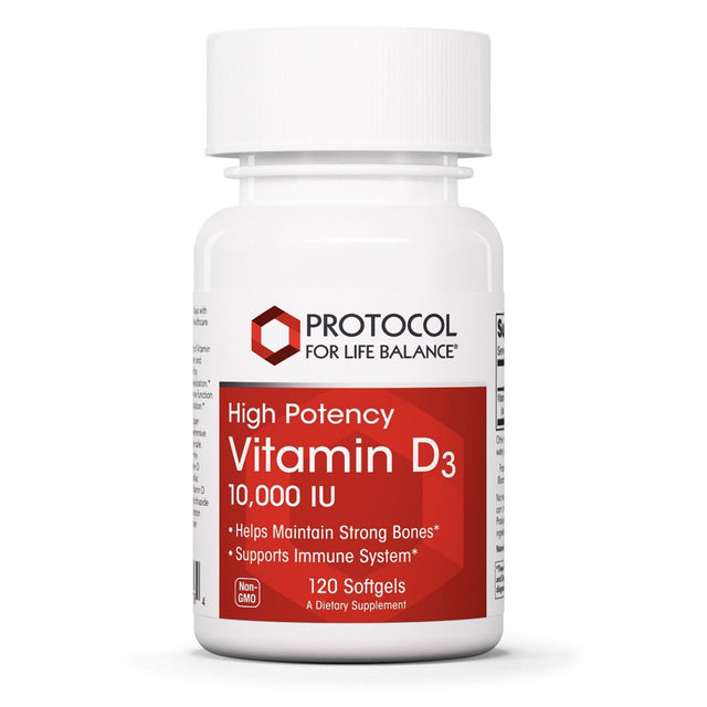 Protocol for Life Balance Vitamin D3 10,000 IU - 120 Softgels