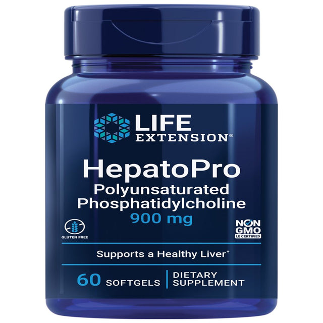 Life Extension Hepatopro Polyunsaturated Phosphatidylcholine - Phosphatidylcholine PPC Supplement for Liver Health Support and Detox – Non-Gmo, Gluten-Free – 60 Softgels