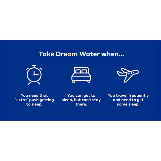 Dream Water Sleep Aid Snoozeberry Powder Packet W/ 5Mg Melatonin, GABA, 5-HTP, 60-Count