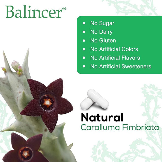 Balincer Caralluma Fimbriata 1200Mg, Natural Extract Weight Loss Diet Pill Supplement, Plant Root Appetite Suppressant and Pure Energy Booster, Maximum Strength Slim Fat Burner