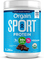 Orgain Chocolate Sport Plant-Based Protein Powder, 1.26 Lbs