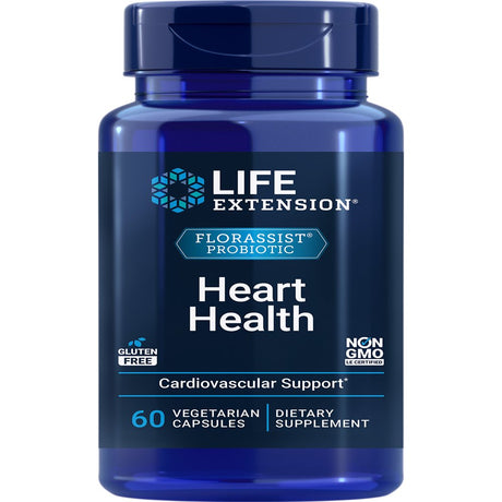 Life Extension FLORASSIST® Heart Health - Probiotic Supplement for Heart Health - Gluten-Free, Non-Gmo - 60 Vegetarian Capsules