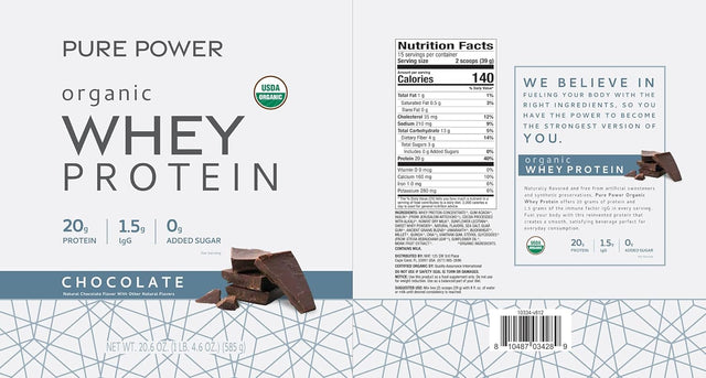 Dr. Mercola, Organic Miracle Whey Chocolate Protein Powder, 13.5 Oz (382.5 G), Non GMO, Soy Free, Gluten Free, Non GMO, Soy-Free, Gluten Free, USDA Organic