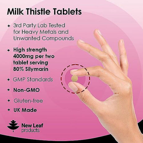 Milk Thistle Supplement 2000Mg - 1 Year Value Supply - High Strength 80% Silymarin Milk Thistle, Liver Cleanse, One a Day Tablet Detox, Tablets Not 1000Mg Capsules, Vegan, Gmo-Free, Gluten-Free