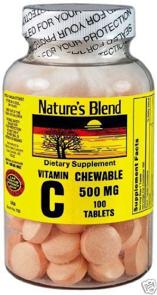 Nature'S Blend Vitamin C 500 Mg Chewable Tablets - 100 Ct