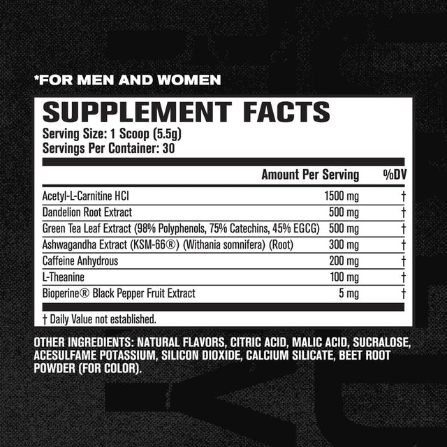 Jacked Factory Burn-Xt Powder for Men & Women - Improve Focus & Increase Energy - Premium Acetyl L-Carnitine, Green Tea Extract, Capsimax Cayenne Pepper, & More - 30 Sv, Strawberry Lemonade