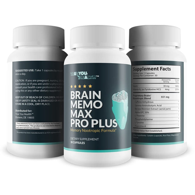 Brain Memo Max Pro plus - Top Memory & Brain Memo Max Pro Supplement - Support Improved Memory & Mental Acuity - Aid Natural Brain Function - Support Focus, Mental Recovery, & Energy