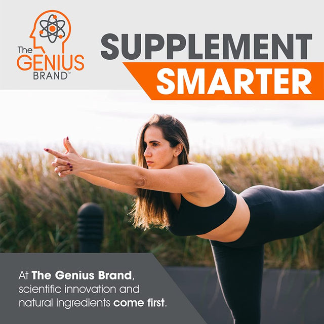 Greens Powder Energy, Immunity & Gut Health Supplement - Superfood Drink Mix with Lions Mane, Kale, Spinach & Antioxidants, Genius Greens by the Genius Brand