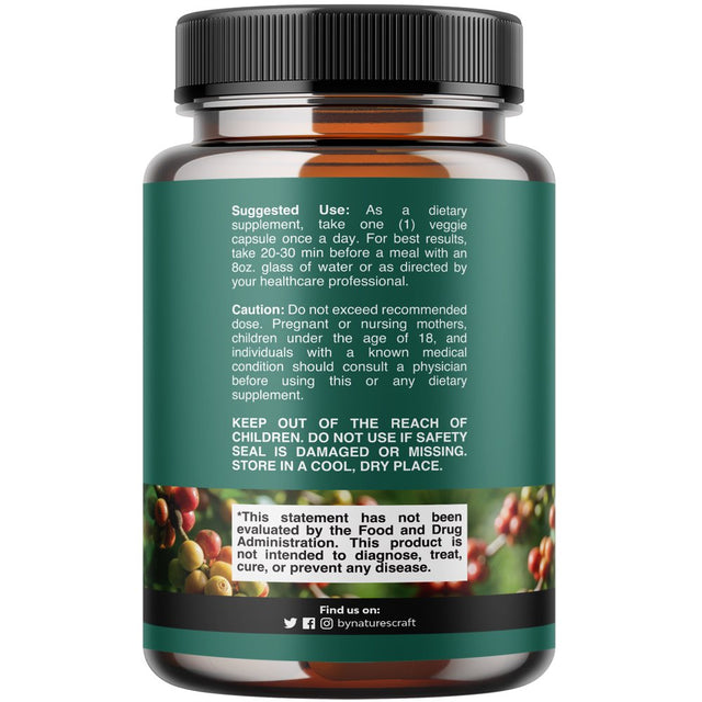 Green Coffee Bean Extract for Weight Loss - Natural Appetite Suppressant for Weight Loss for Women - Herbal Fat Burners for Women and Men for Weight Loss Support and Improved Daily Energy and Immunity