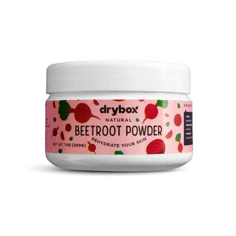 Drybox Organic Beetroot Powder, Pure Powdered Beets Superfood Supplement and Natural Dye, Increase Blood Flow & Rehydrate Your Skin, 7 Ounces (200 Grams)