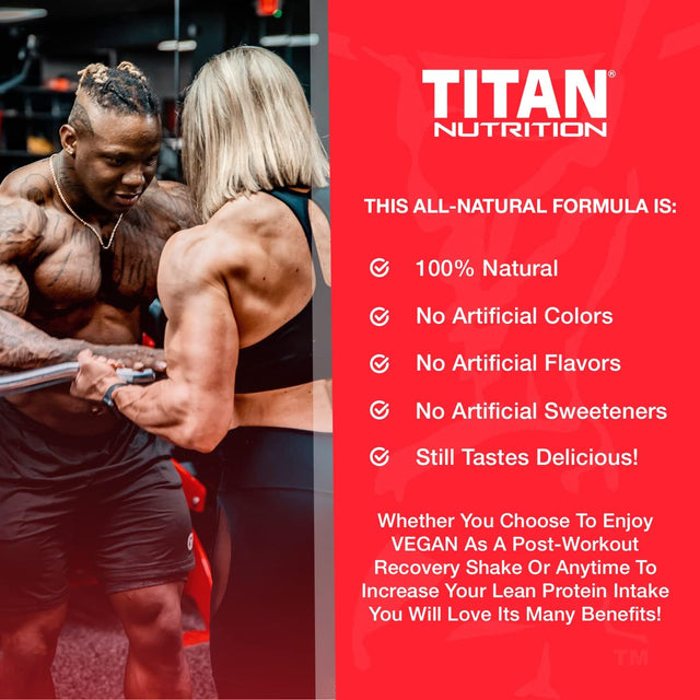 Titan Vegan Protein Powder (2 Lbs) - 100% Plant-Based with 9 Essential Amino Acids + Antioxidant-Rich Superfoods - Clean, Non-Dairy High-Fiber Shake - Build Lean Muscle & Burn Fat - Vanilla Chai