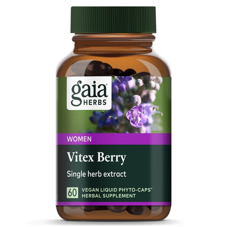 Gaia Herbs Single Herbs Vitex Berry -- 60 Liquid Gel Capsules