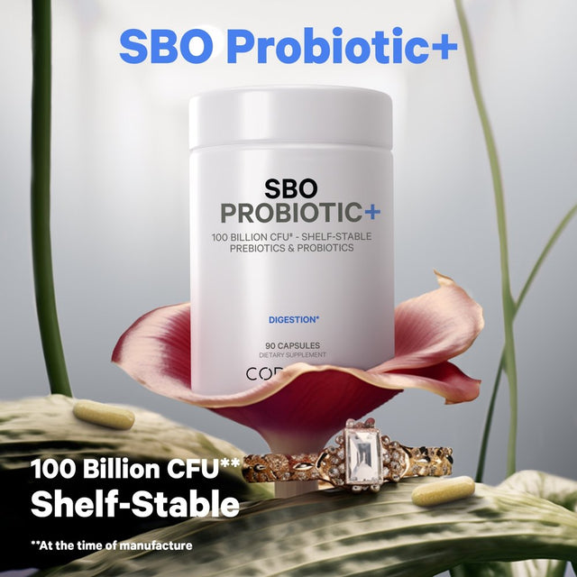 Codeage SBO Probiotics 100 Billion CFU, Soil-Based Organisms, Prebiotic, Organic Fermented Botanicals, 90 Ct