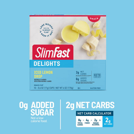 Slimfast Delights Iced Lemon Drop Snack Cup 10 Ct