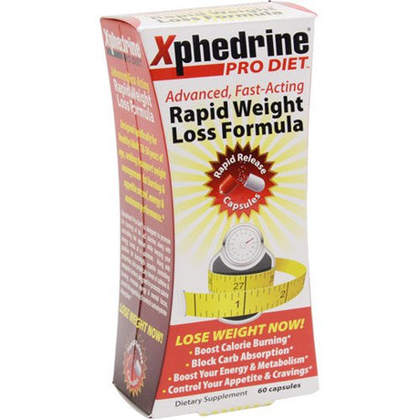 Xphedrine Pro Diet Rapid Weight Loss Formula Dietary Supplement Ctules, 60 Ct