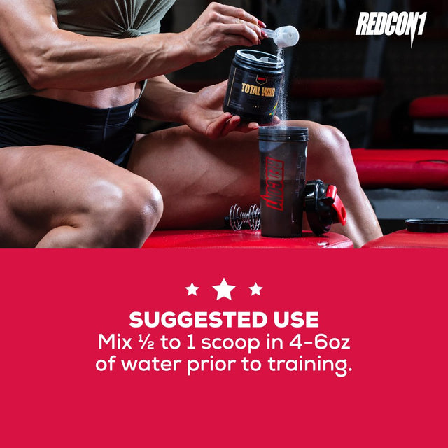 Redcon1 Total War Pre-Workout Powder, Strawberry Kiwi, 30 Servings