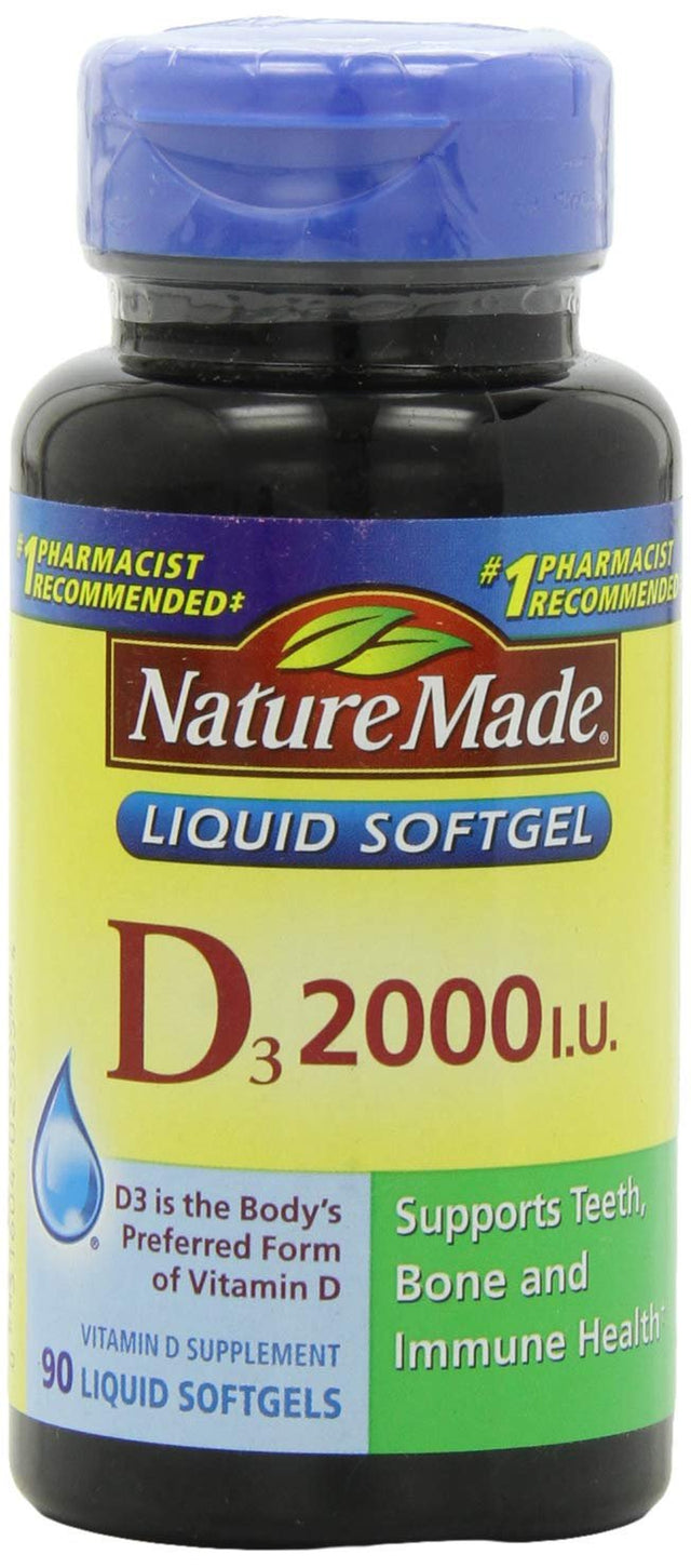 Nature Made Vitamin D3 2000Iu Liquid Softgels, 90 Ct