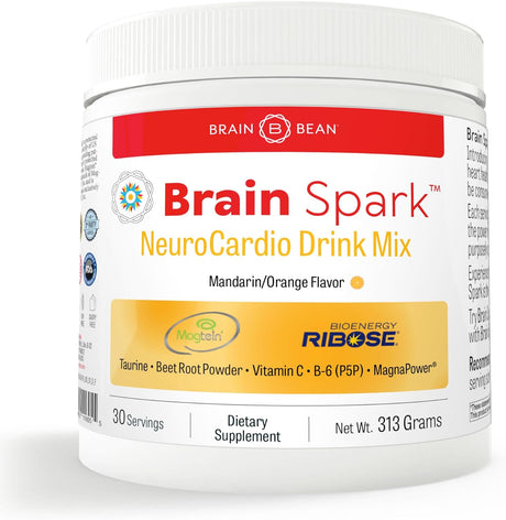 Brain Spark | Magnesium L-Threonate, Creatine, D-Ribose, Taurine, P5P, and More | Neuroenhancer Drink Mix for Mitochondrial Brain Support | 30 Servings