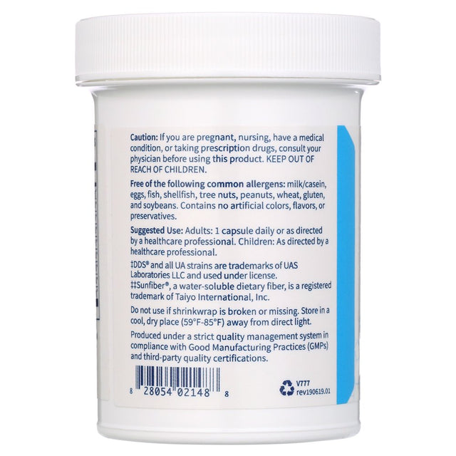 Klaire Labs Ther-Biotic Synbiotic Probiotic - 50B CFU Immune & Digestive Support - GI, Microbiome + Immune Support - Delayed Release Probiotics with Prebiotic - Hypoallergenic, Shelf-St