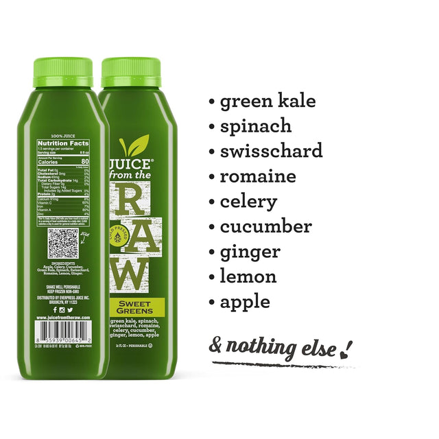 3-Day Cleanse with Cashew Coffee Milk and Probiotics by Juice from the RAW® - 100% Raw Cold-Pressed Juices (18 Total 12 Oz. Bottles)