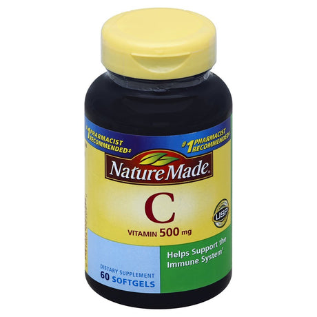 Nature Made Vitamin C 500 Mg Softgels, 60 Count