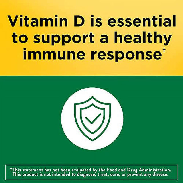 Nature Made Vitamin D3 2000 IU (50 Mcg), Dietary Supplement for Bone, Teeth, Muscle and Immune Health Support, 90 Softgels, 90 Day Supply