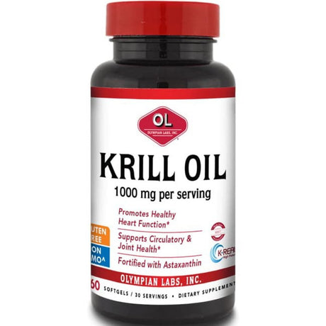 Olympian Labs Krill Oil Softgels, 1000 Mg, 60 Ct