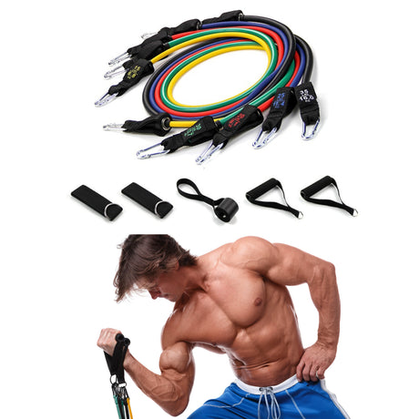 Heavy Resistance Bands Workout Band Set - Stackable Adjustable Weight Exercise Bands Fitness Equipment- Ultimate Muscle Builder Bundle for Home Workout Bands