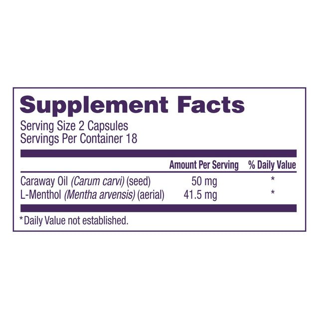 Fdgard Digestive Health Supplement with Caraway Oil & L-Menthol for Occasional Nausea, Bloating & Upset Stomach†, 36Ct (Packaging May Vary)