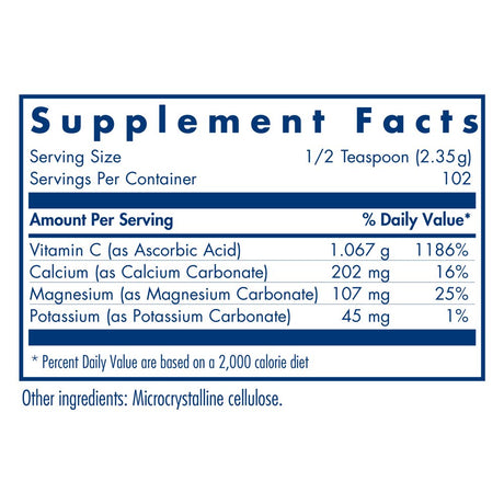 Allergy Research Group - Buffered Vitamin C Powder - Antioxidant, Immune, Calcium/Mag/K - 240 G (8.5 Oz)