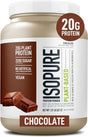 Isopure, Plant-Based Protein, 20 G Pea & Brown Rice Protein Powder, Chocolate, 1.37 Lb, about 20 Servings